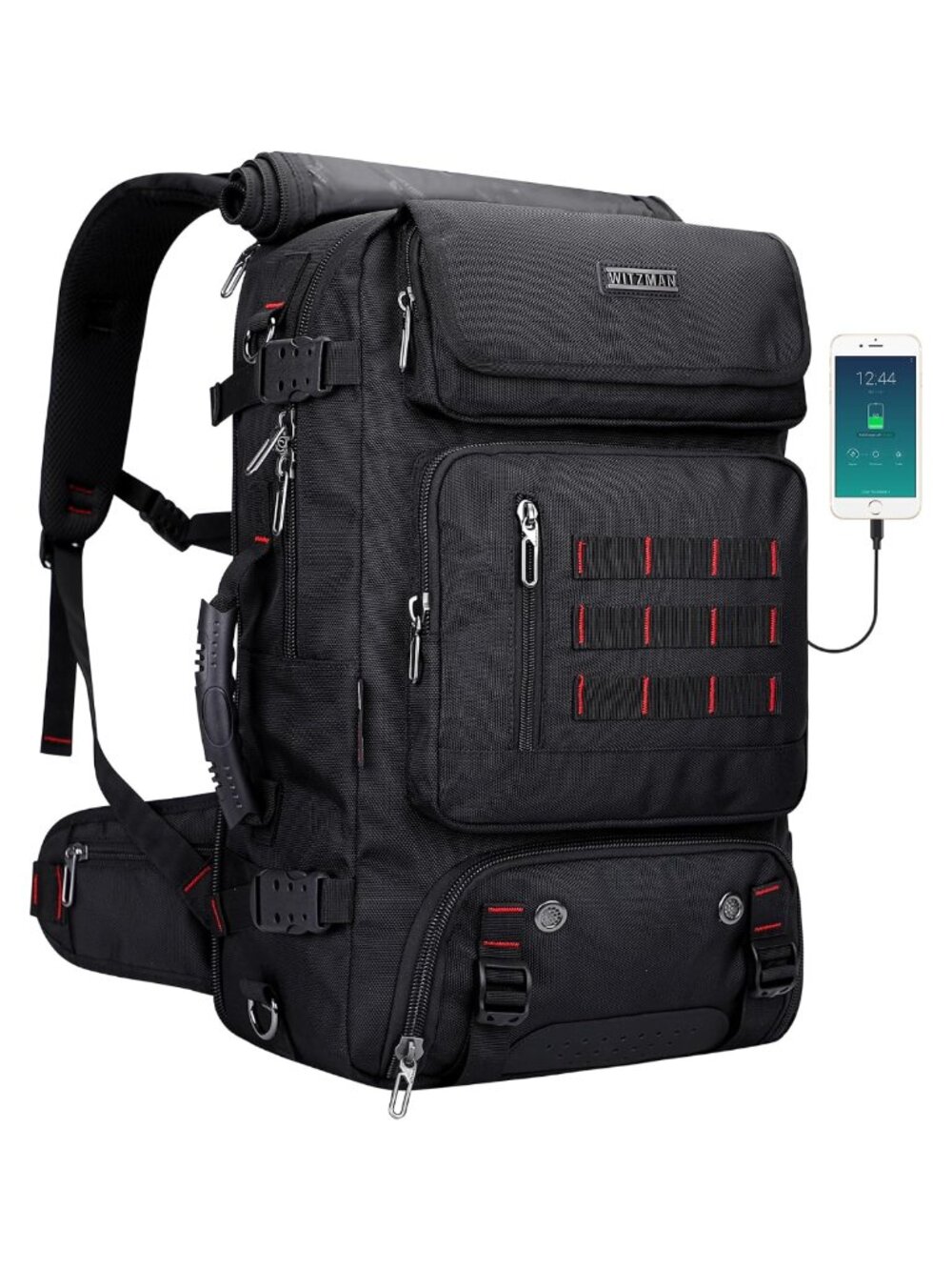 Travel Backpack for Men Airline Approved Fits 16'' Laptop Recycled Nylon USB
